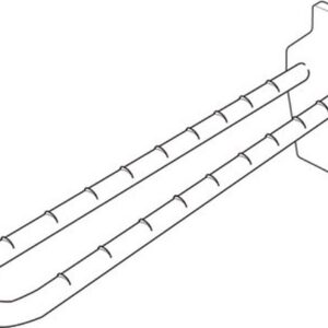 10 stuks - Dubbele Lamellenwand Haak / Slatwall Dubbelhaak - Wit - 11,5cm - type: ASD-115
