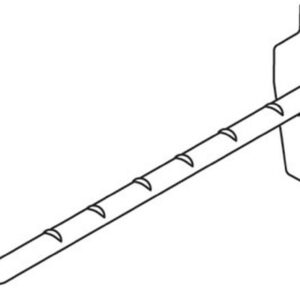 10 stuks - Lamellenwand Haak / Slatwall haak - Wit - 16,5cm - type: ASE-165