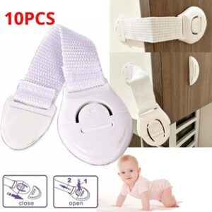 10 stuks witte kinderkast slot baby proof beveiliging beschermer lade deurkast slot kunststof deurslot