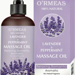 100% Natuurlijke aromatische lavendel, pepermunt body massage olie + gratis massage jade steen