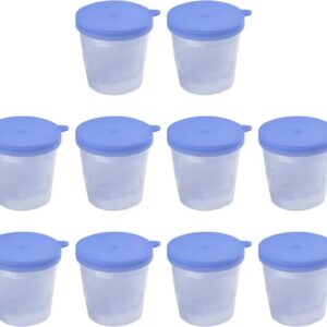 10x Urine Potjes Met Deksel - 40 ML - Anti Lek Plas Container - Bakjes - Transparant