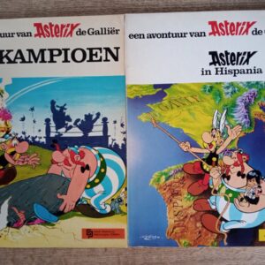 2 x Asterix , Asterix in Hispania 1972 , Asterix De Kampioen 1971