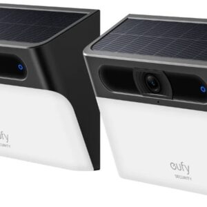 2x Eufy Solar Wall Light Cam S120 2K Draadloze Beveiligingscamera - Accu - Wit/Zwart - Voordeelbundel