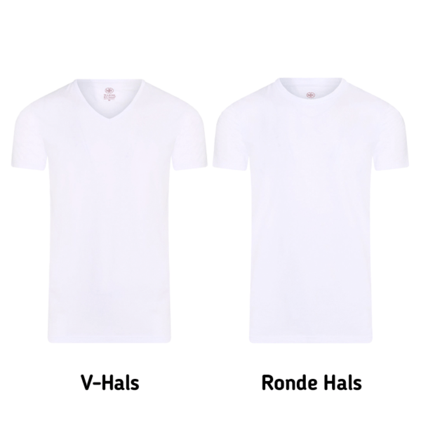 3-PACK Mario Russo T-Shirts - Wit, Model: Ronde Hals