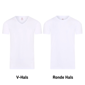 3-PACK Mario Russo T-Shirts - Wit, Model: V-Hals