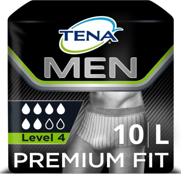 4x Tena Men Premium Fit Large 10 stuks
