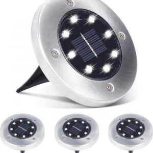 4x Tuinspot Voor Buiten - Zonne-Energie - Grondspots LED Voor Buiten - Prikspot - Grondspots buiten - Spots Buiten