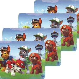 4x stuks placemats voor kinderen Paw Patrol 43 x 28 cm - Eten en knutsel placemat voor jongens en meisjes