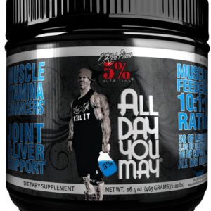 5% Nutrition Rich Piana All Day You May 30 serv - Blue Raspberry