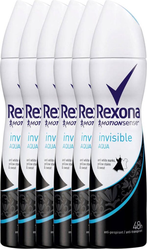 6x Rexona Deospray Women - Invisible Aqua