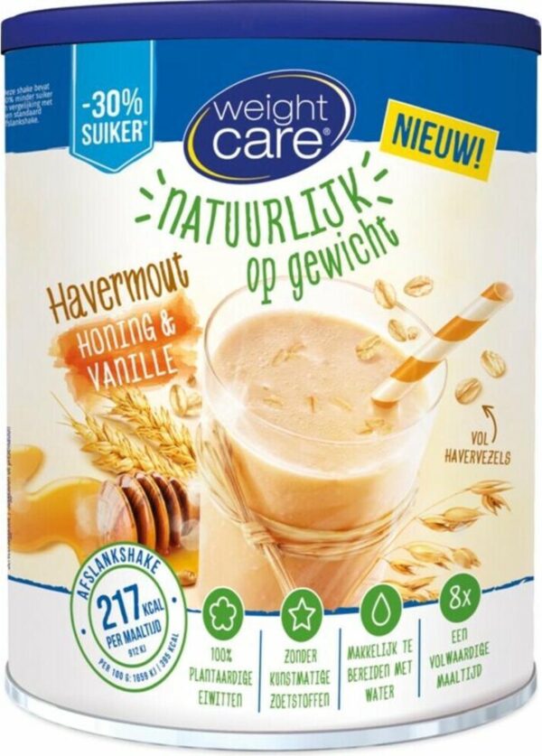 6x Weight Care Shake Havermout Honing 440 gr