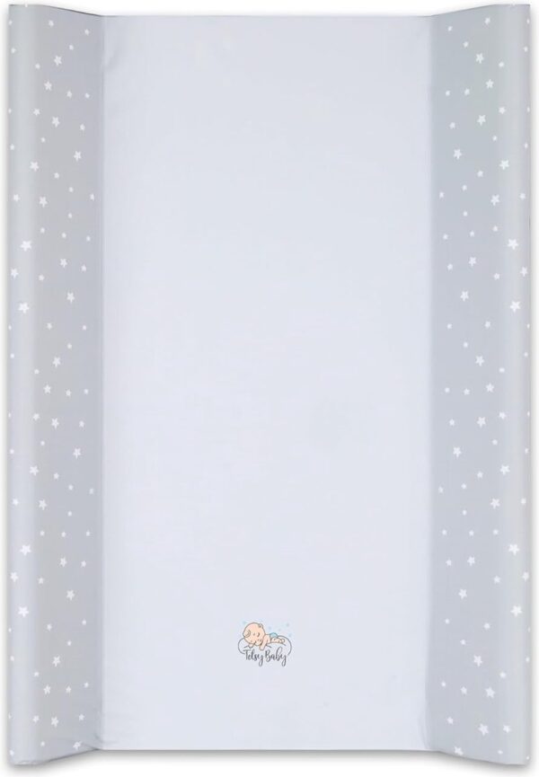 Aankleedkussen 70 x 47 cm - vaste aankleedmat wig luiertafel afwasbaar aankleedmat grijs