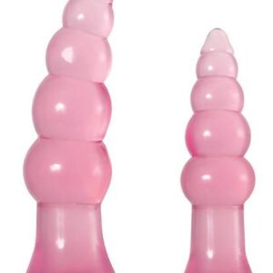 Adam & Eve Fun Jelly Butt Plug Set - Roze