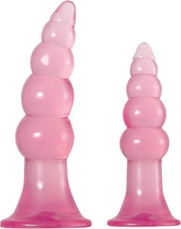 Adam & Eve Fun Jelly Butt Plug Set - Roze