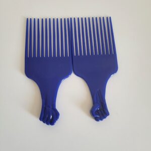 Afro plastic Kam Voor Krullend - 1 stuk steil Haar- Kam voor alle haartype, kleur blauw voor dikke lang en dunne haar, krullen, kroeshaar, Barden , Haarkam