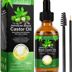 Aliver | Zwarte Castor Olie voor Haar, Nagels en Huid | puur & naturel | 60ml