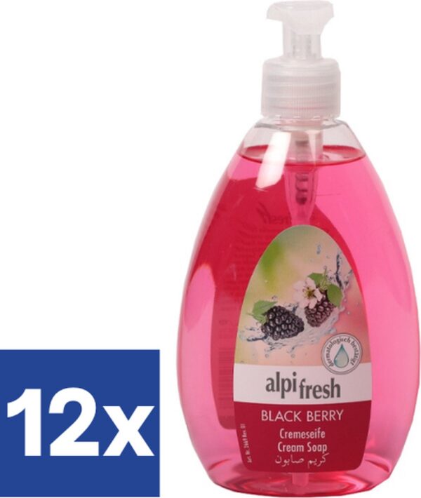 Alpi Fresh Braambessen - Handzeep - 12 x 500 ml - Voordeelverpakking