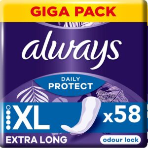 Always Daily Protect - Extra Long - OdourBlock Technologie - Inlegkruisjes - Voordeelverpakking 4 x 58 Stuks