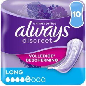 Always Discreet Verband Voor Urineverlies - Plus Long - Voordeelverpakking 4 x 20 stuks