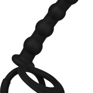 Anale ketting met penis- en testikelring, 19 cm