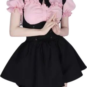 Anime Zwart en Roze Lolita Kleedje - XLarge