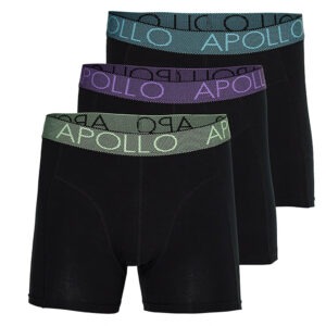 Apollo Boxershorts Heren Multi Black 3-pack