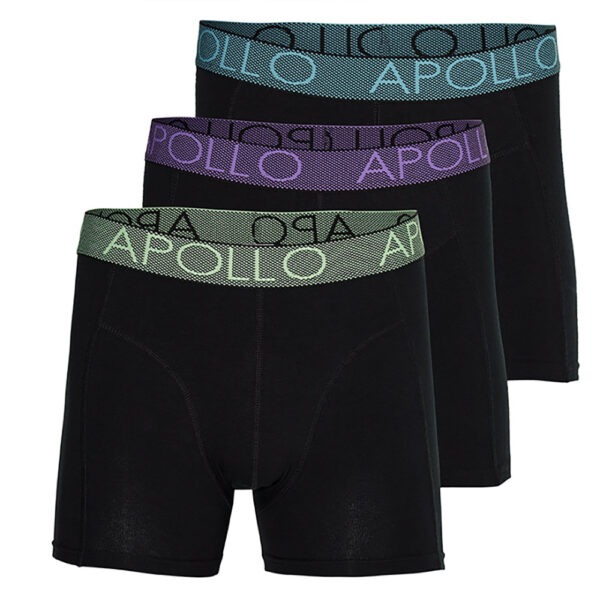 Apollo Boxershorts Heren Multi Black 3-pack-XL
