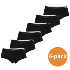 Apollo Hipsters Dames Bamboo Basic Zwart 6-Pack