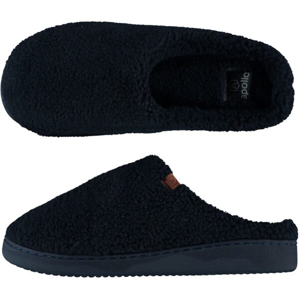 Apollo Pantoffels Heren Teddy Wol Navy-41/42