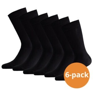 Apollo Sokken Basic Bamboo Zwart 6-pack