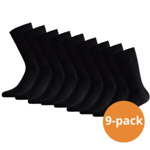 Apollo Sokken Basic Bamboo Zwart 9-pack