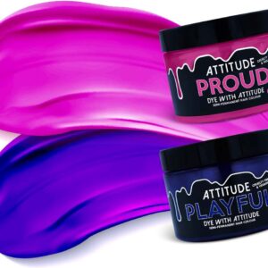 Attitude Hair Dye - BUBBLE GOTH Duo Semi permanente haarverf combi - Paars/Roze