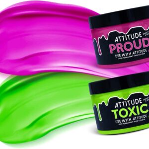 Attitude Hair Dye - CYBER PUNK Duo Semi permanente haarverf combi - Groen/Roze