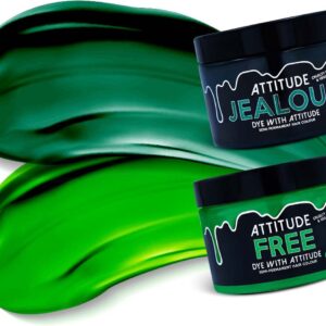 Attitude Hair Dye - GREEN WITH ENVY Duo Semi permanente haarverf combi - Groen