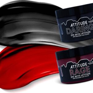 Attitude Hair Dye - INDUSTRIAL Duo Semi permanente haarverf combi - Zwart/Rood