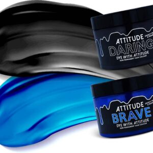 Attitude Hair Dye - SYNTHWAVE Duo Semi permanente haarverf combi - Zwart/Blauw