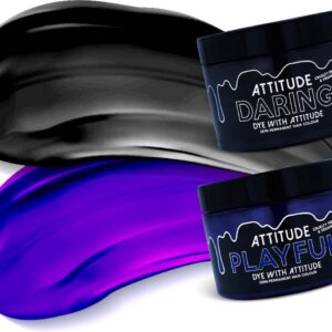 Attitude Hair Dye - WITCH HOUSE Duo Semi permanente haarverf combi - Zwart/Paars