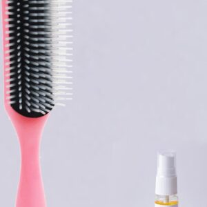 Aurgan nine-row haarborstel - 9-row roze - haar styling tool - negen rij kam - inclusief 10 ml arganolie