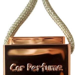 Auto Parfum, Car Perfume voor auto, caravan, zwart geurflesje met rose goud dop. Geur: Terre Hermes (heren) 5ml. met koord