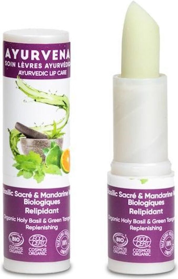 Ayurvenat Heilige Basilicum & Mandarijn Vegan Lippenbalsem BIO