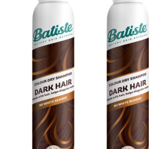 BATISTE - Dark & Deep Brown Droogshampoo Dry Shampoo 2 stuks - Dames - 200 ml