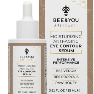 BEE&YOU Natuurlijke Anti-aging Oogcontour Serum met Rijke Antioxidanten - Bijengif+ Propolis + Rauwe Honing - Diepe Hydratatie en Rimpelbehandeling - 15 ml