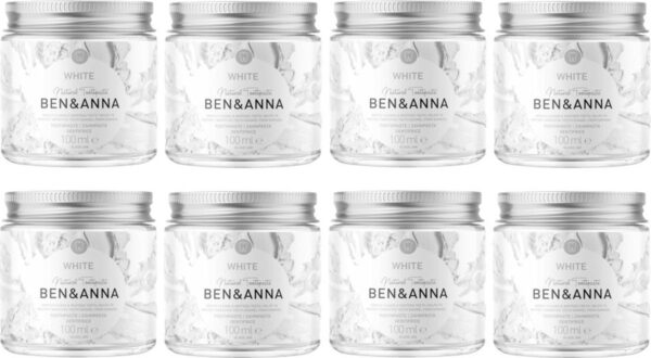 BEN&ANNA - Whitening Tandpasta - 8 Pak - voordeelverpakking