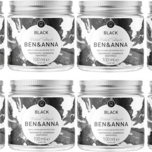 BEN&ANNA - charcoal tandpasta Black - 8 Pak - Voordeelverpakking