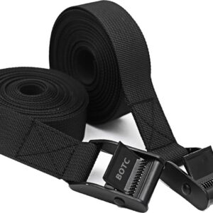 BOTC Spanbanden - 5 meter - 2 stuks - Sjorbanden / Fiets spanbanden met klemgesp - Bindriemen - Zwart