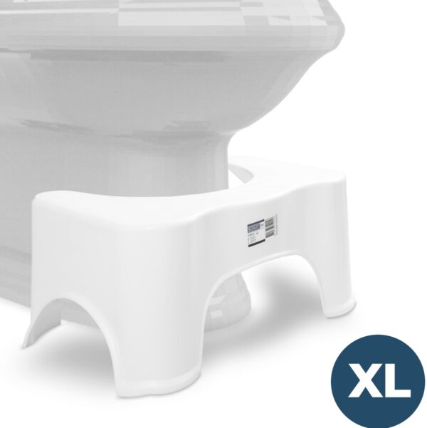 BUDDLEY® Toiletkrukje (XL) | WC Krukje Volwassenen | Groot 21x47CM | Toilet Squatty | Toilet Krukje | WC Krukje voor de juiste houding | Opstapkrukje | Krukje Opstapje Potty