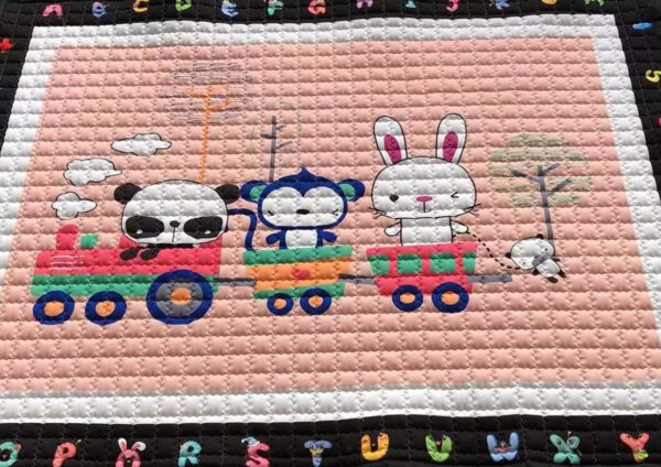 Baby Speelkleed - Speel mat - Speel tapijt - Leerzaam met letters & cijfers - Kraamcadeau - Kinderkamer - 200 x 150 cm - Dieren - Trein - Peuter - Kleuter - Groot - Zacht - Antislip