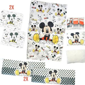 Baby beddengoed set Mickey Mouse Rood - 5 delige voor babybed 100x160cm