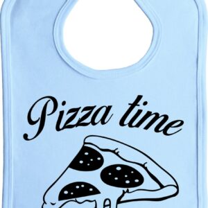 Baby - kinder - slab - pizza time - kleur: baby blauw - met handige drukknoop - stuks 1