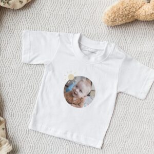 Baby shirt bedrukken - Korte mouw - Wit - 86/92